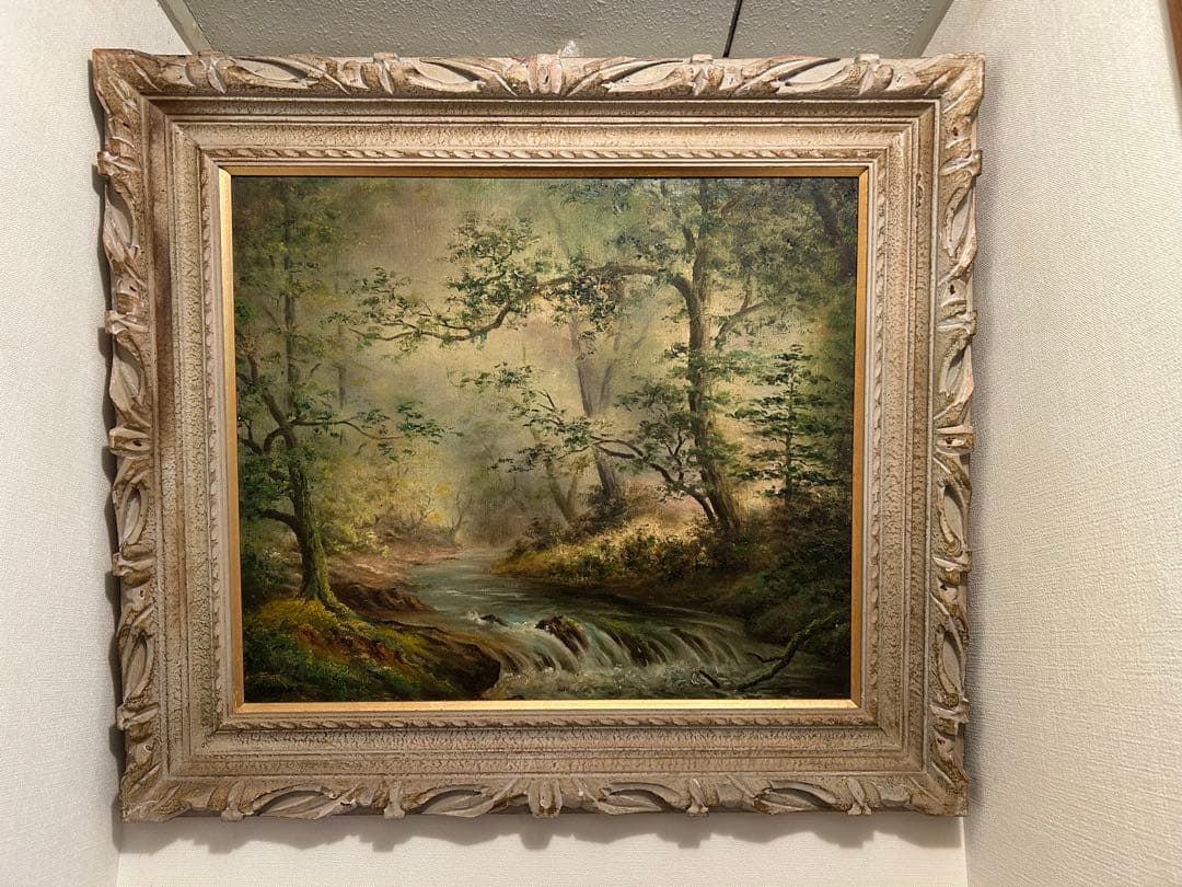 油彩画 風景画 装飾フレーム付き