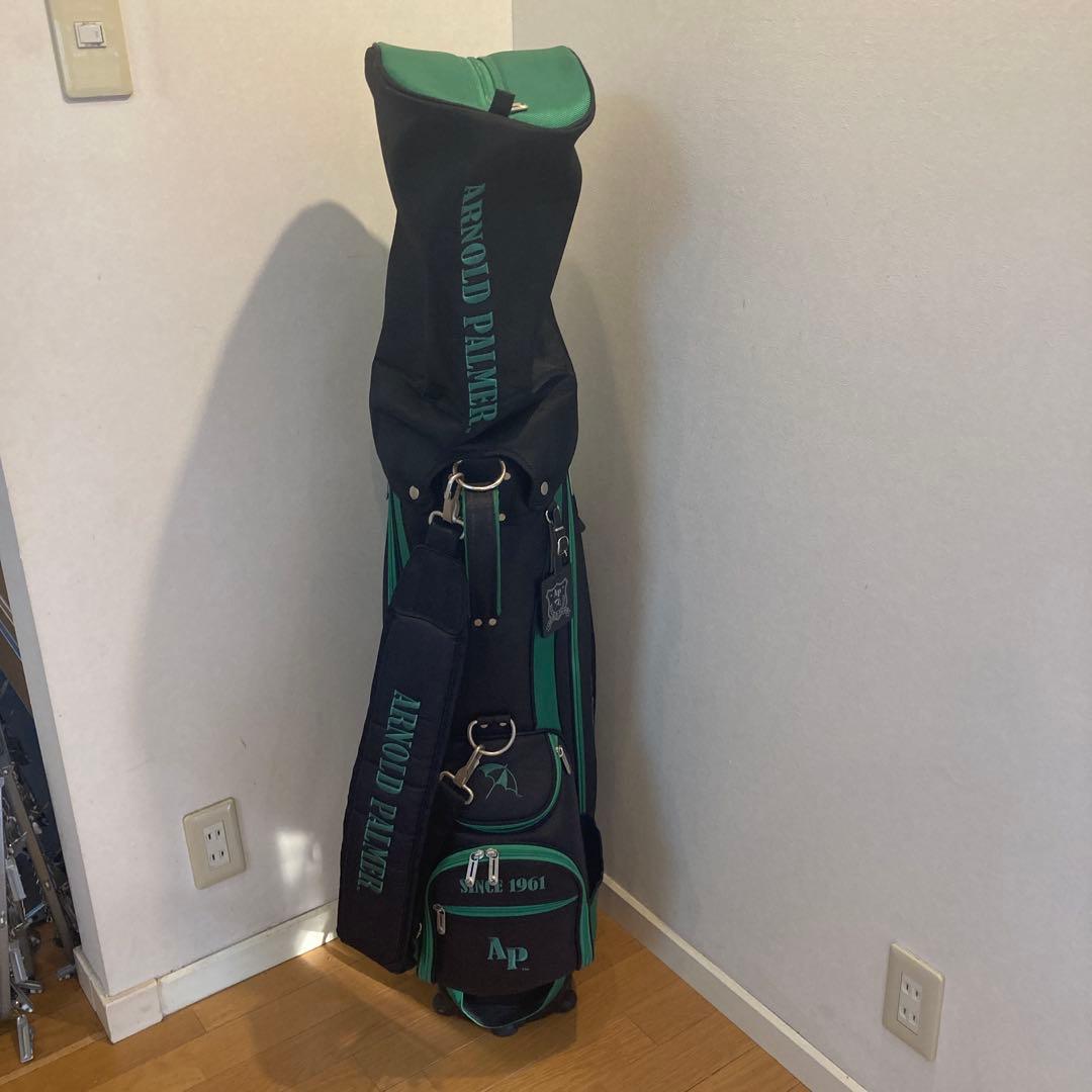 アーノルドパーマー キャディバッグ 黒色×緑色×黄色