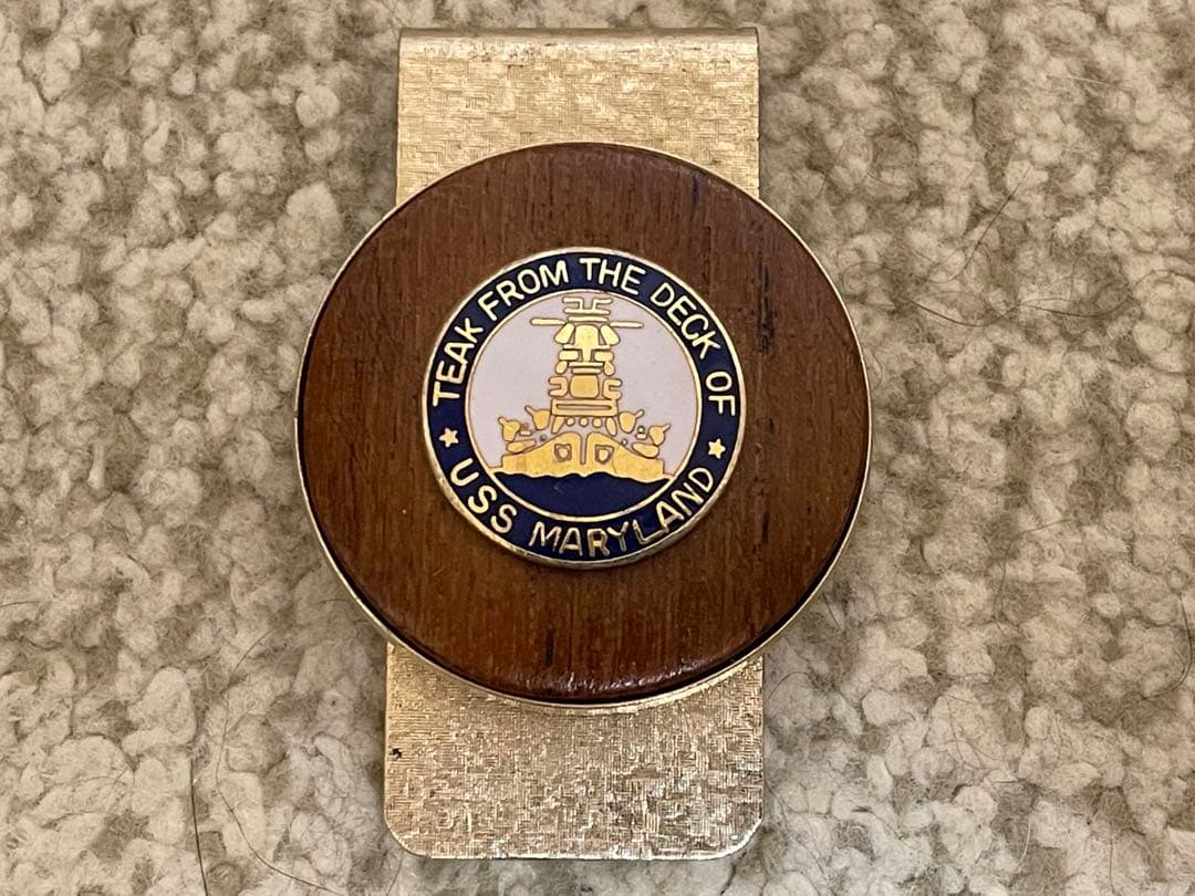 戦艦メリーランド　甲板材製マネークリップ