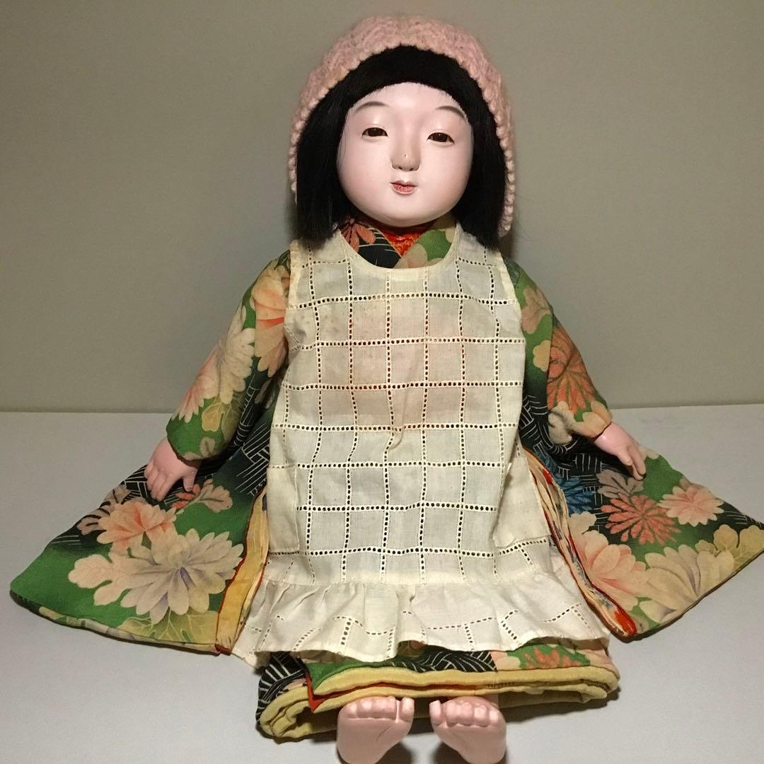 市松人形◆松乾斎 / まつ毛 / 50㎝◆抱き人形 お座り人形 大正ロマン