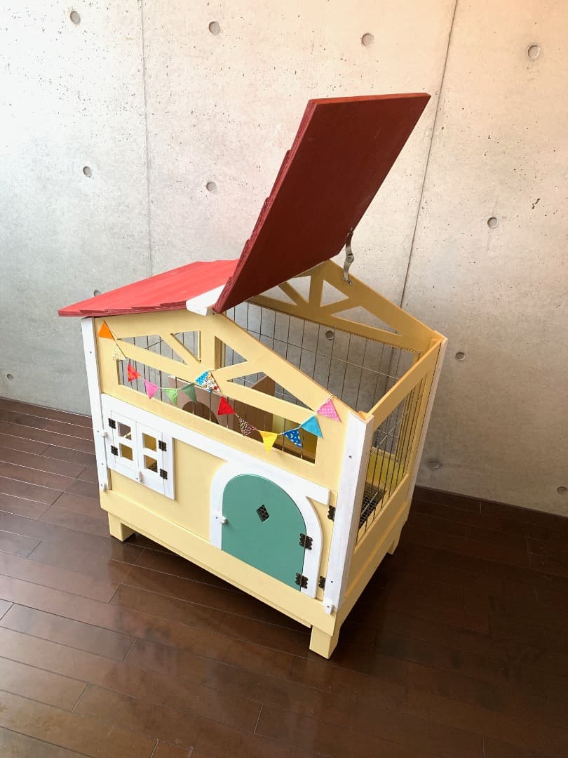 【もちつき】壱番館　北欧デザインペットハウス　うさぎ用ケージ