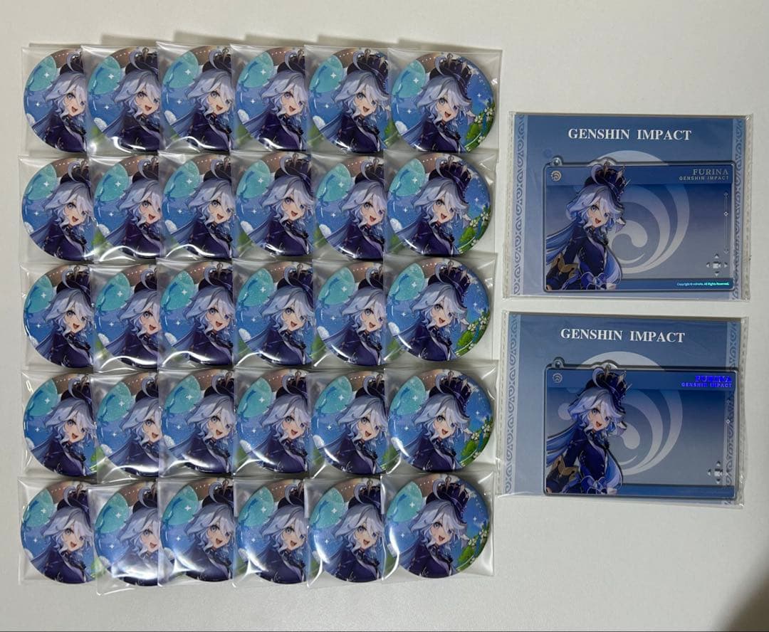 原神 フリーナ 缶バッジ フォト風キーホルダー 公式正規品 32点セット