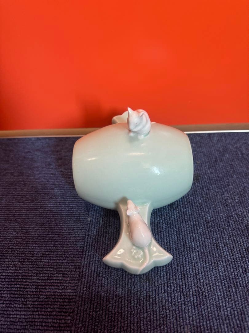 2038 深川製磁  干支 子 ねずみ 置物 打出の小槌  未使用