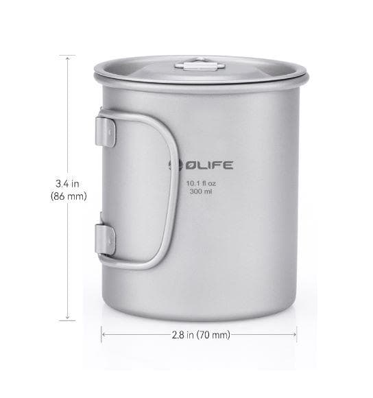 Olight オーライト チタンシングルマグ 折畳 ハンドル 蓋付き 300ml