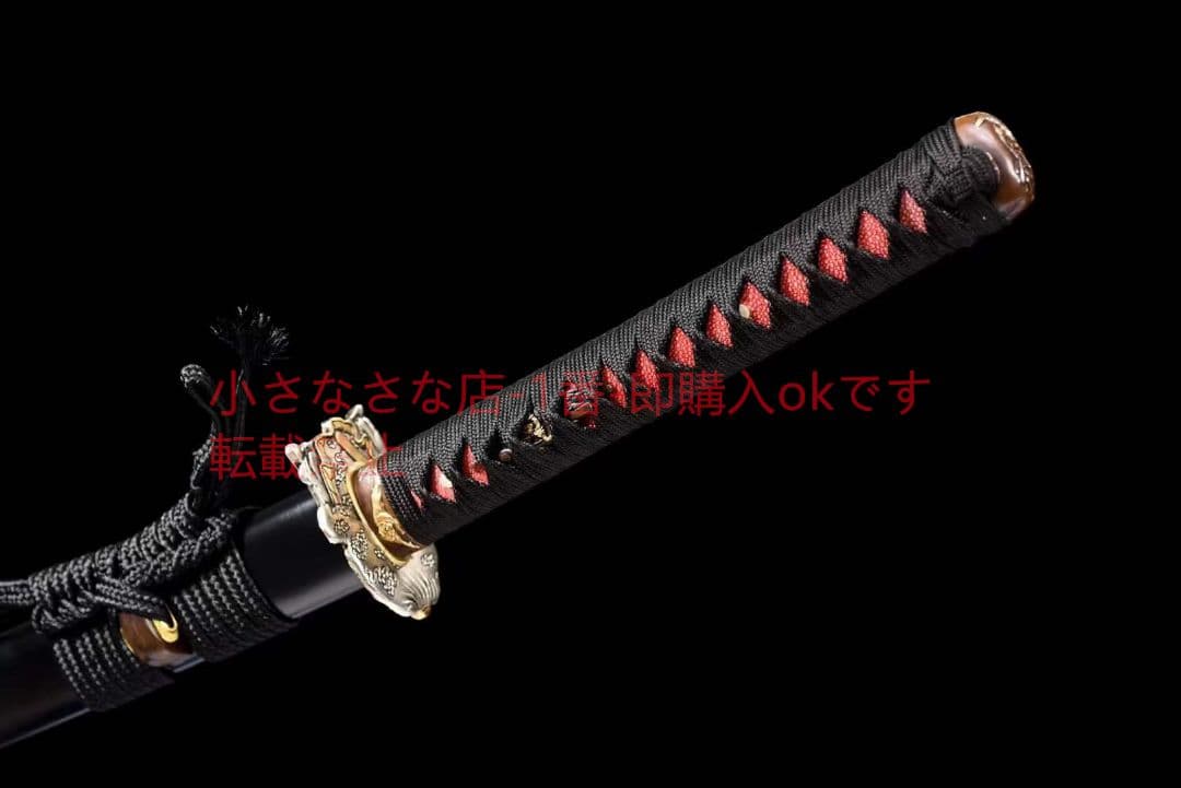 26寸模様鋼焼刃発紅武士刀『鍾馗』 古兵器 武具 刀装具 日本刀 模造刀 居合刀