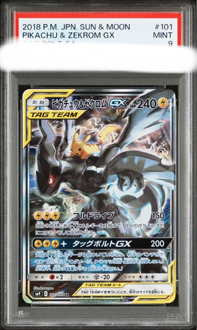 『値下げ申請対応中』ピカチュウ&ゼクロムgx sa PSA9