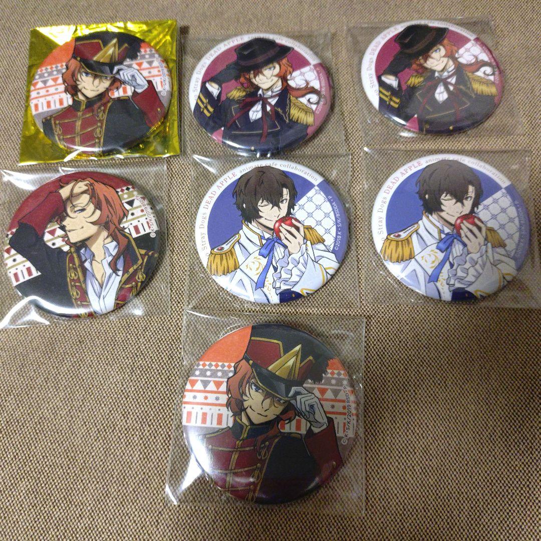 文豪ストレイドッグス　中也　太宰　缶バッジ　アニカフェ　アニメイトカフェ