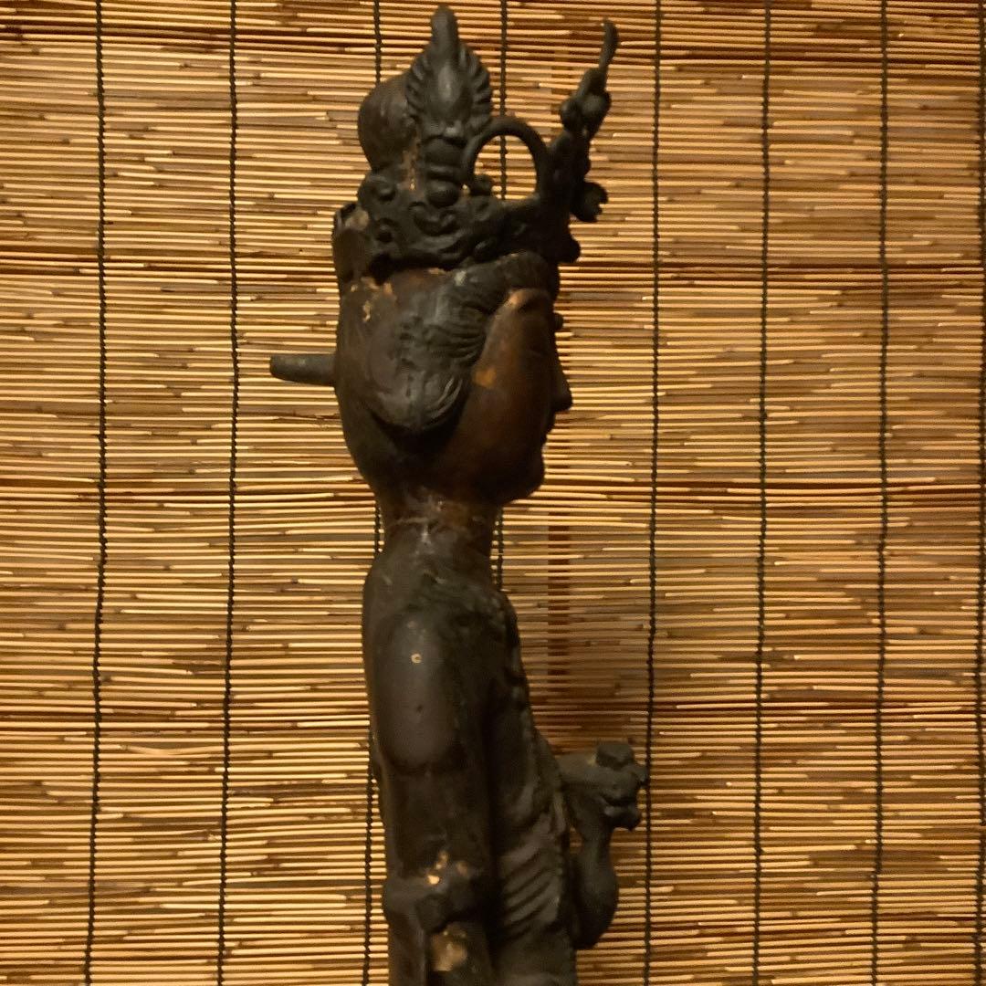 朝鮮・三国時代「百済・観世音菩像」高句麗・新羅・百済・天平・銅鉄・特大