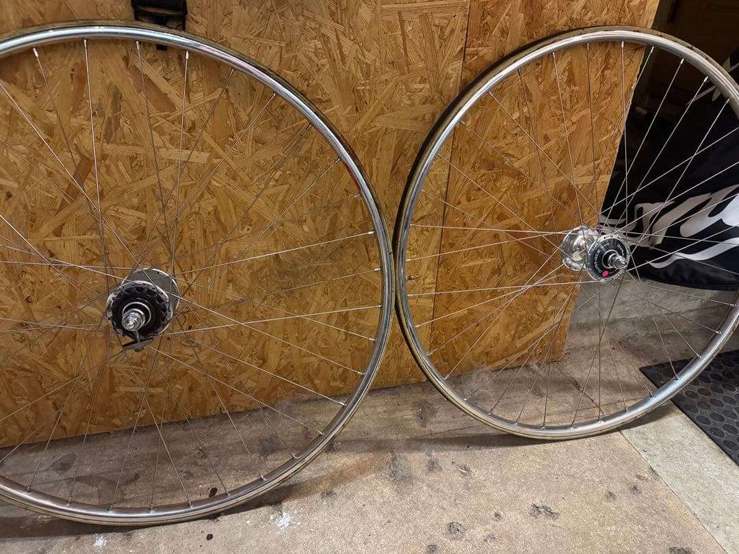 競輪学校試験練習用決戦タイヤ付きホイール前後セット