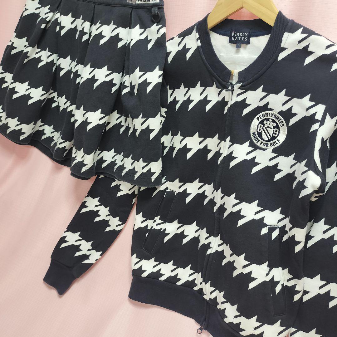 パーリーゲイツ セットアップ ゴルフウエア 総柄 スウェット スカート 上下