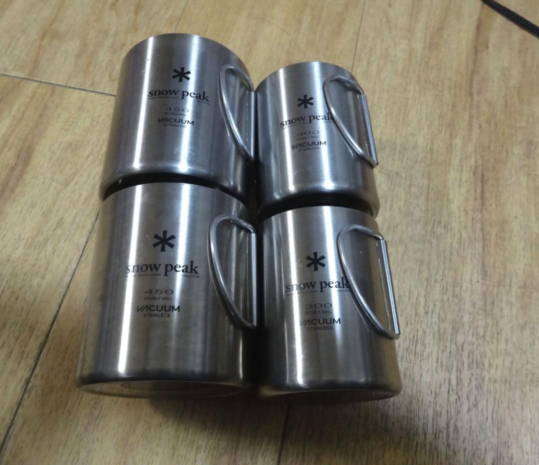 peak スノーピーク　真空断熱マグ　450ml 300ml 4個