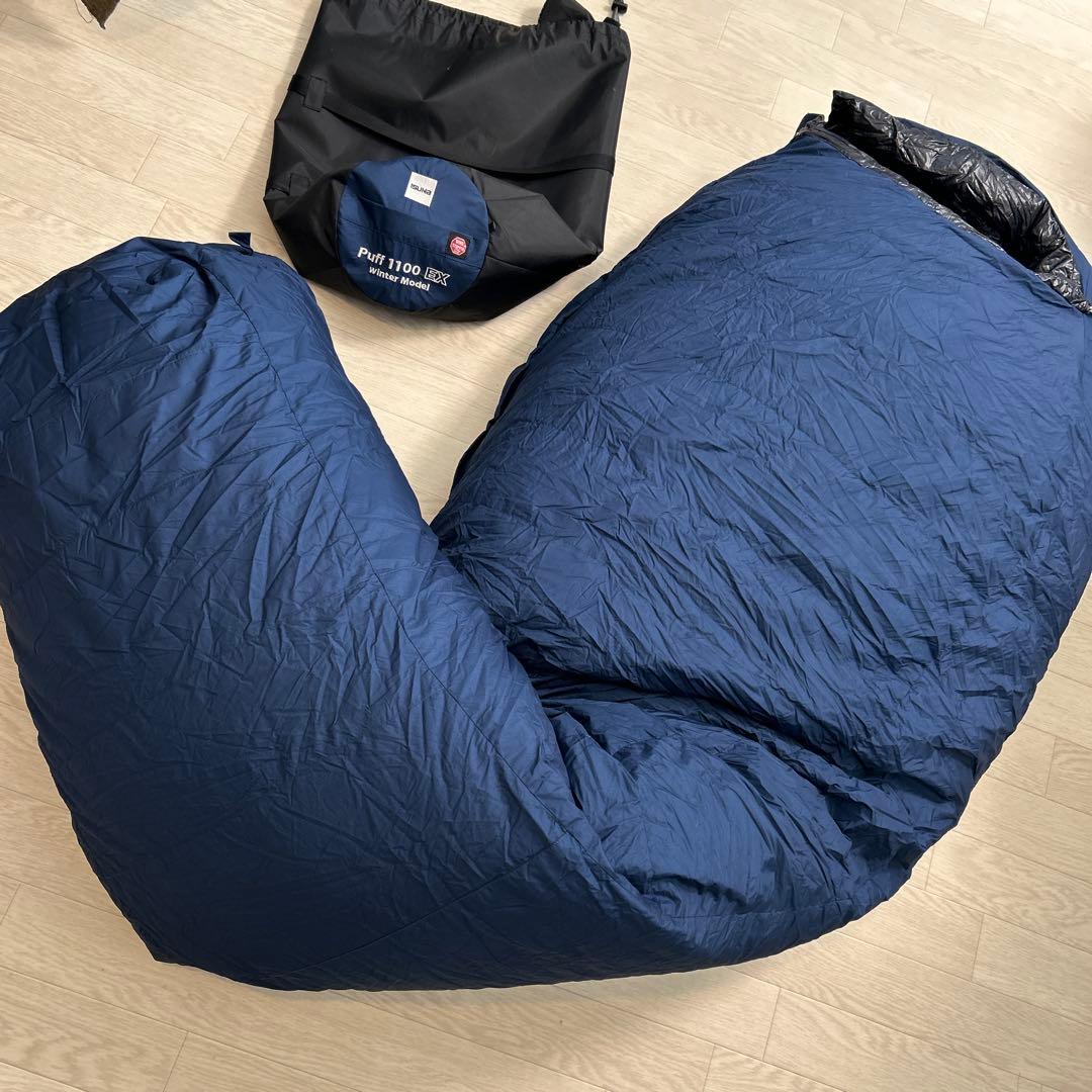 美品　厳冬イスカ　ISUKA 寝袋 puff1100EXモデル　ダウンシュラフ