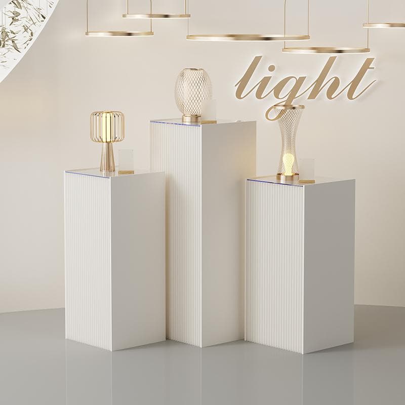 ディスプレイスタンド高さ118㎝長さ30㎝展示台 陳列台組立不要 展示会イベント