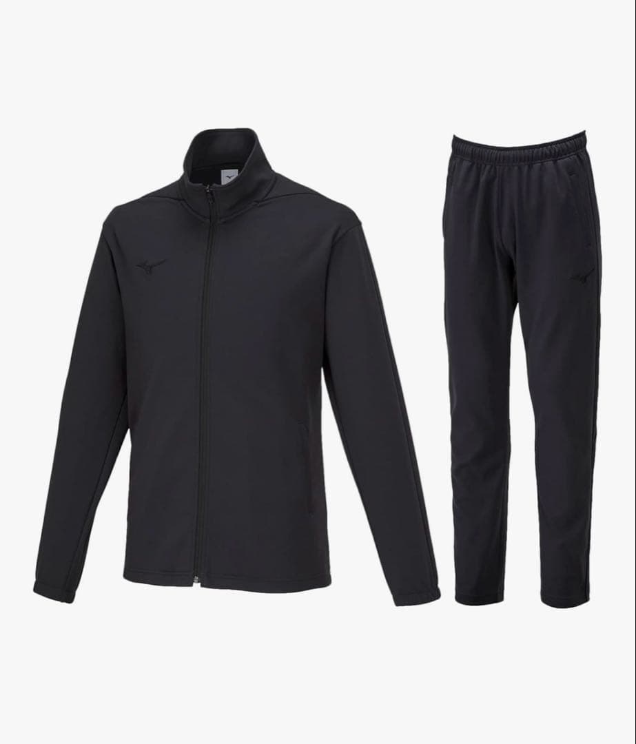 ミズノ ジャージ上下セット トップスM、パンツS キャスチャコール