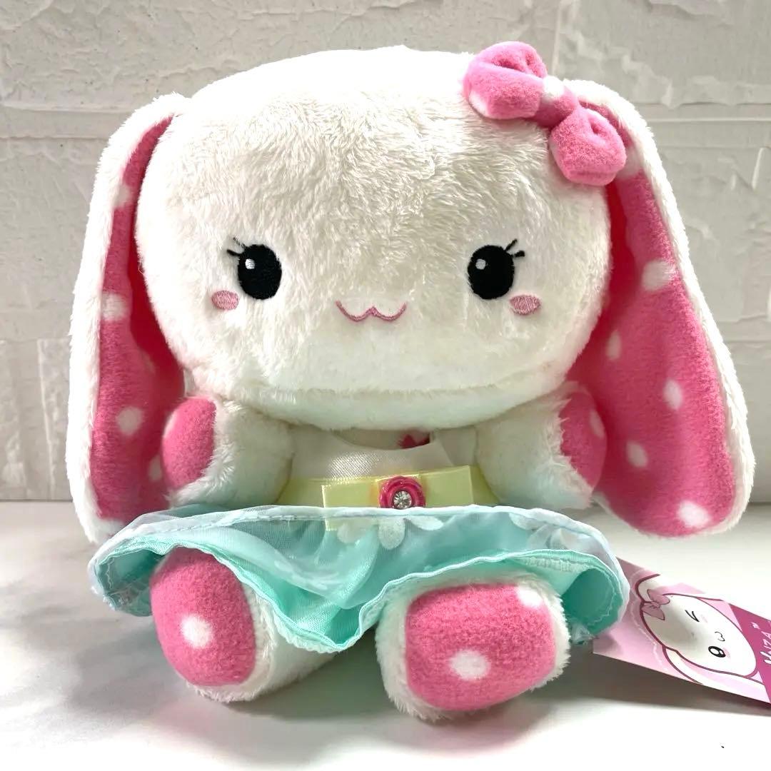 うさぎぬいぐるみ　チョンザム　海外製品　ピンク水玉　タグ付き
