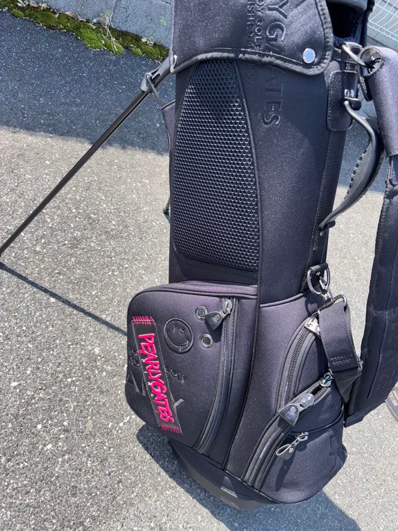 （美品）パーリーゲイツ、ペイントロゴシリーズ、キャディバッグ、ユニセックス