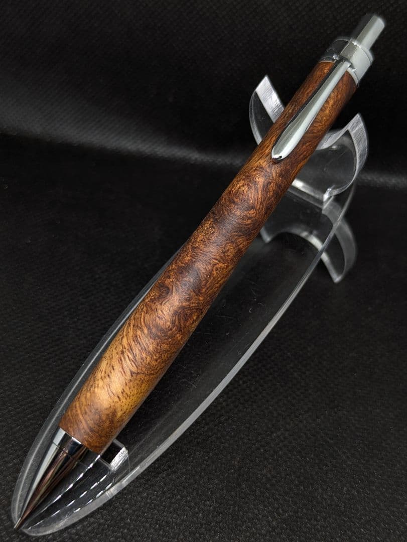 (値下げ)特上杢 アフリカローズウッド 瘤 シャーペン 工房楔監修 加藤金属