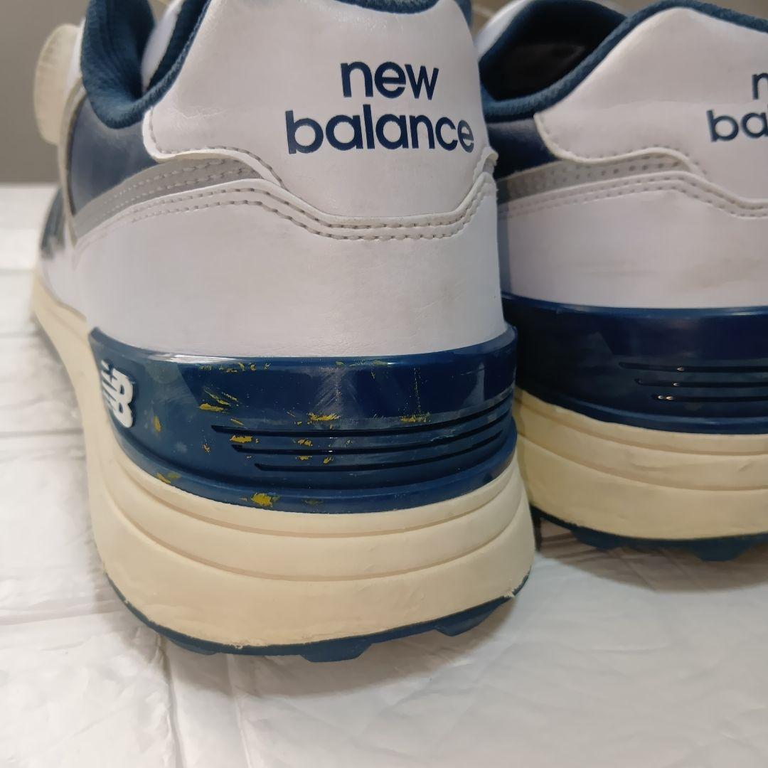 New Balance 574 ゴルフシューズ ホワイト/ネイビー　27.5㎝