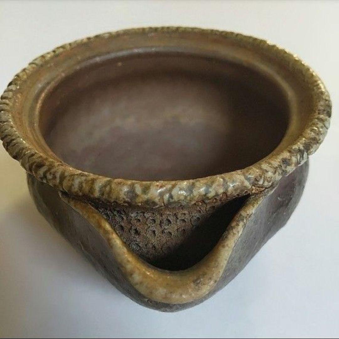 入江光人司『宝瓶』竹節摘み 備前焼 急須 茶器 共箱