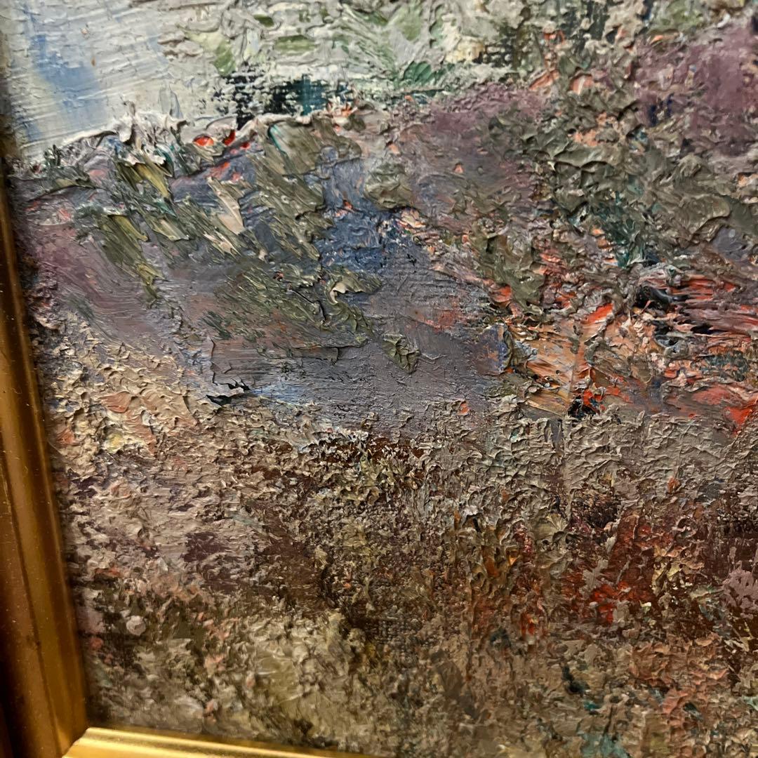 【更に値下げしました】抽象的な油彩画 フレーム付き