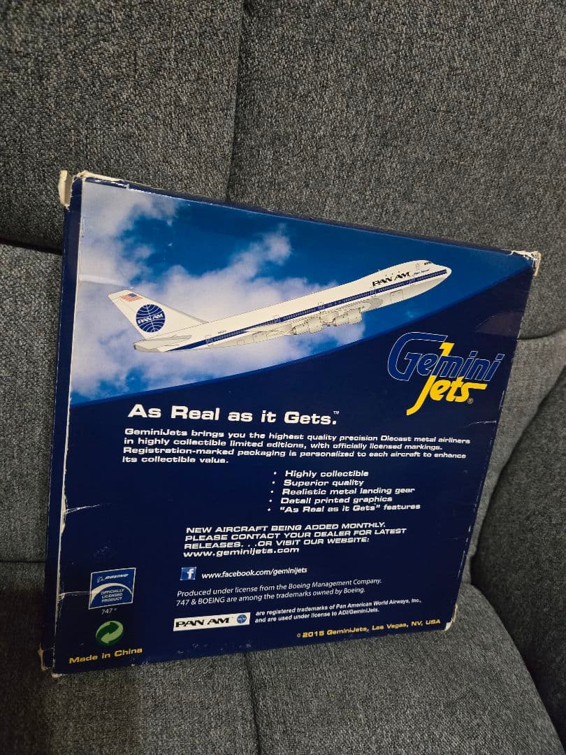 パンナム B747-100 Gemini Jets 1/400 ダイキャスト