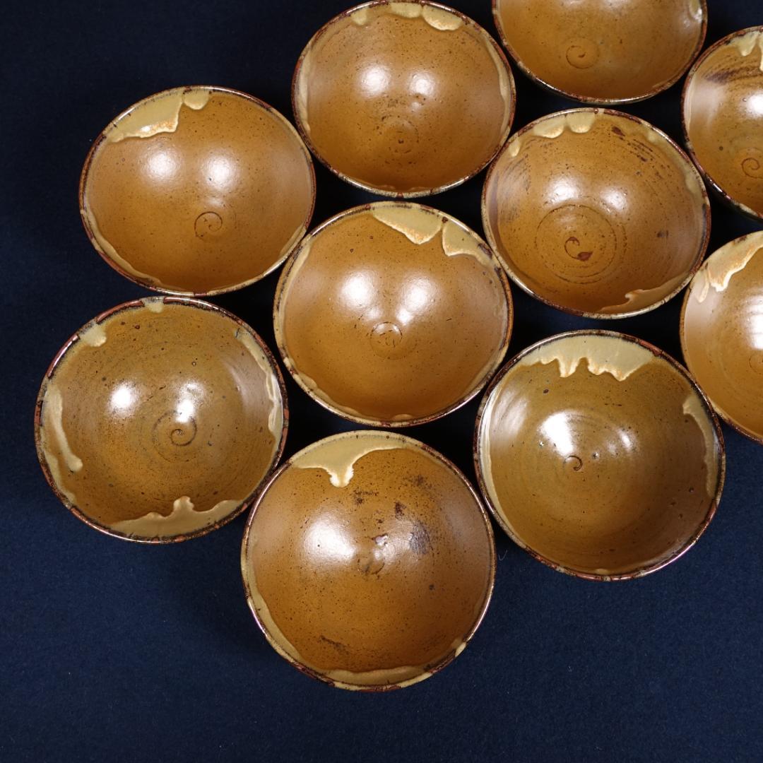 小代焼 小岱焼 近重治太郎 数茶碗 10客 共箱 茶道具