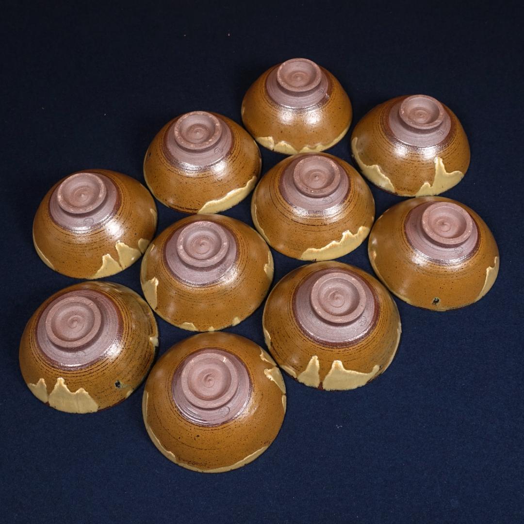 小代焼 小岱焼 近重治太郎 数茶碗 10客 共箱 茶道具