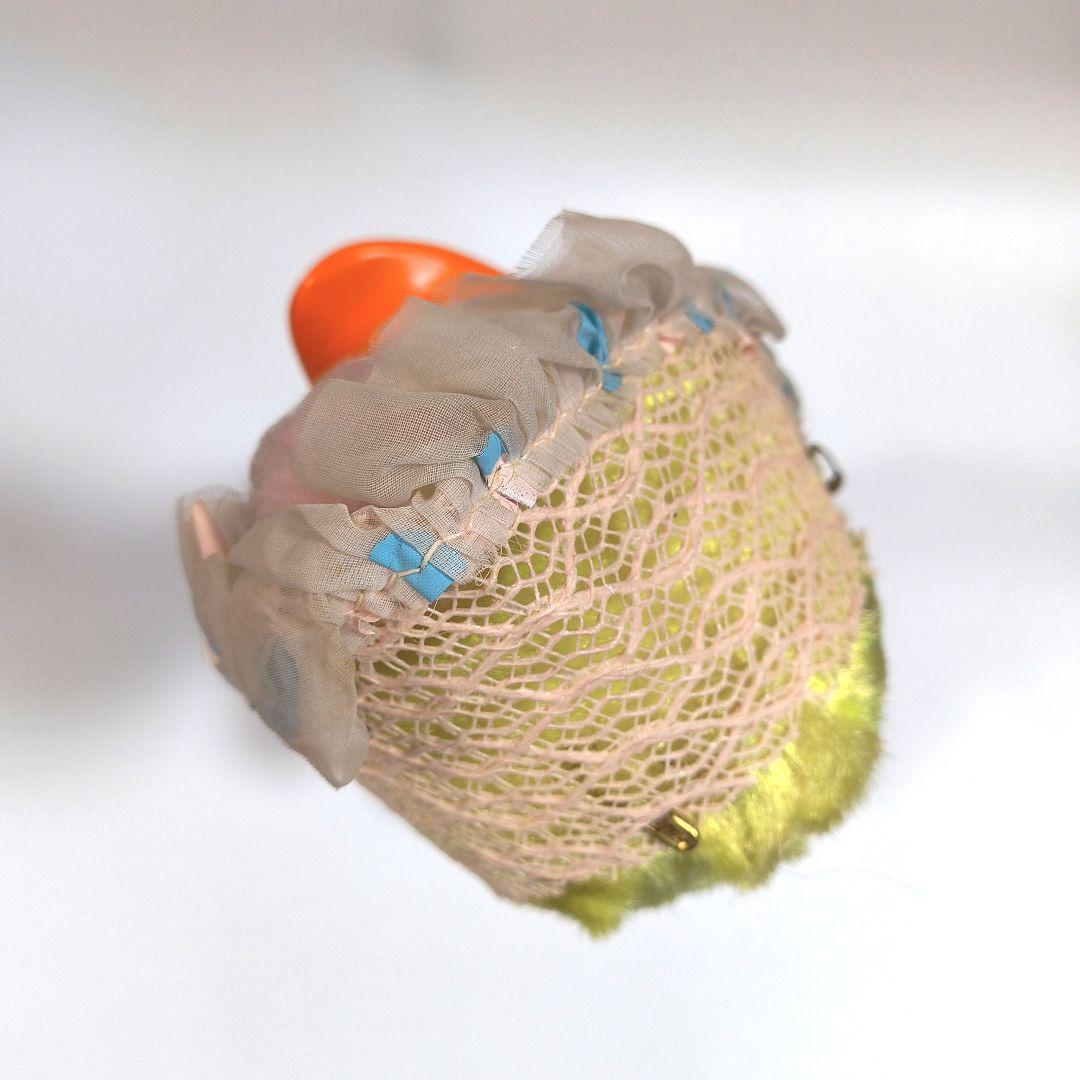 ビンテージ ラシュトン ダック ぬいぐるみ レースのバブーシュカ ラバーフェイス