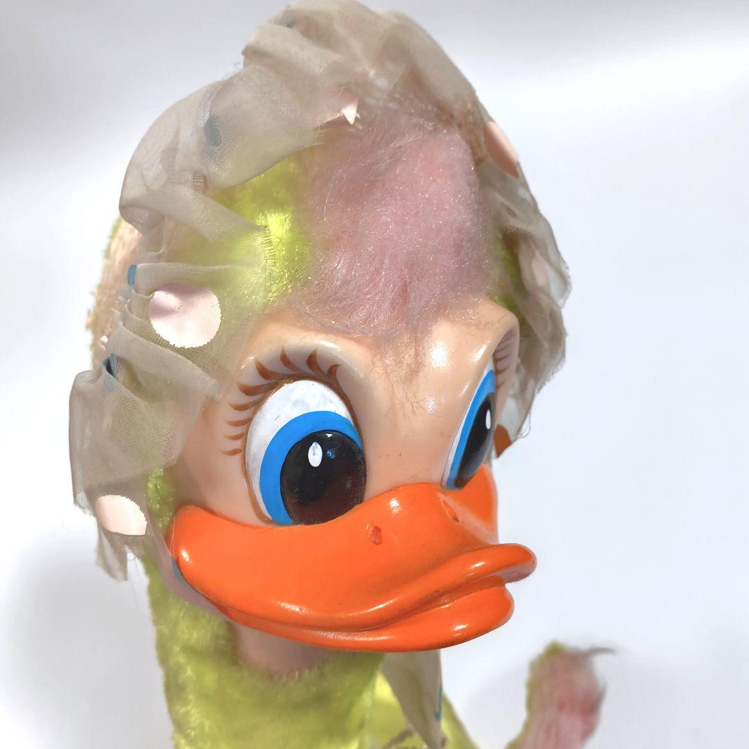 ビンテージ ラシュトン ダック ぬいぐるみ レースのバブーシュカ ラバーフェイス