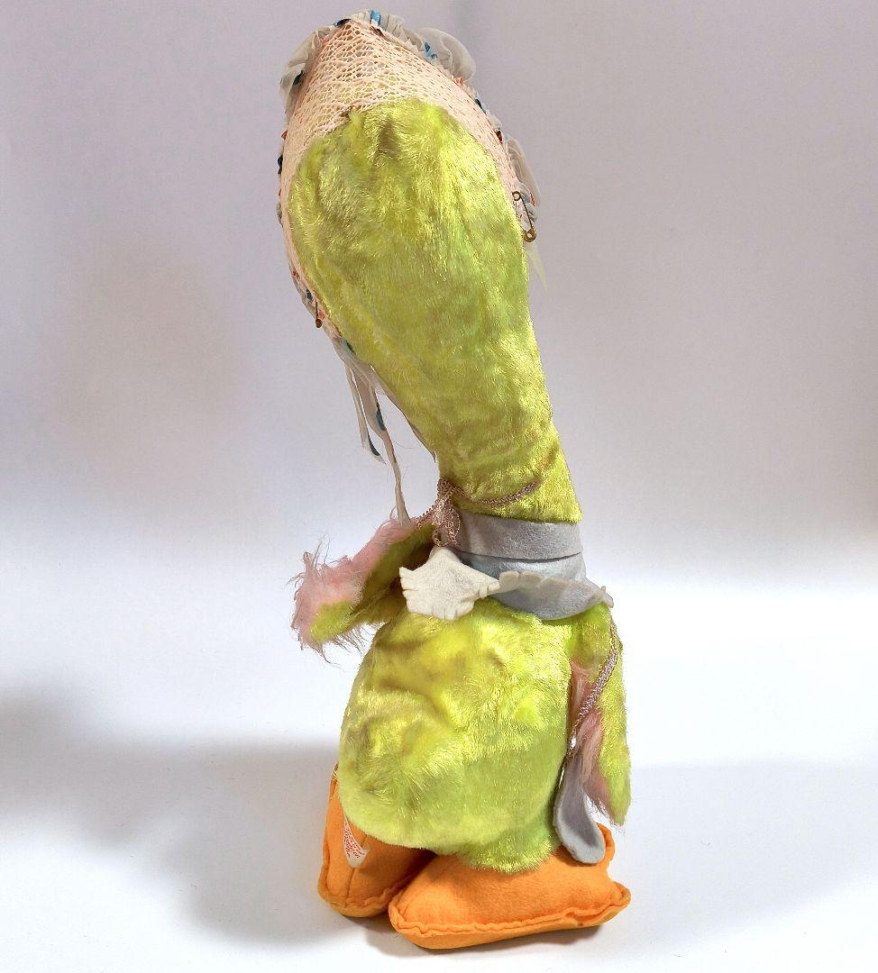 ビンテージ ラシュトン ダック ぬいぐるみ レースのバブーシュカ ラバーフェイス