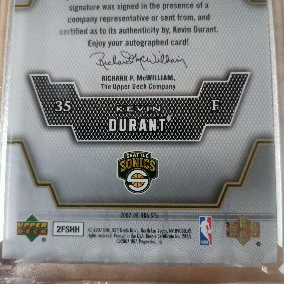 その他 2007 -08 UD SPX KEVIN DURANT RC Auto