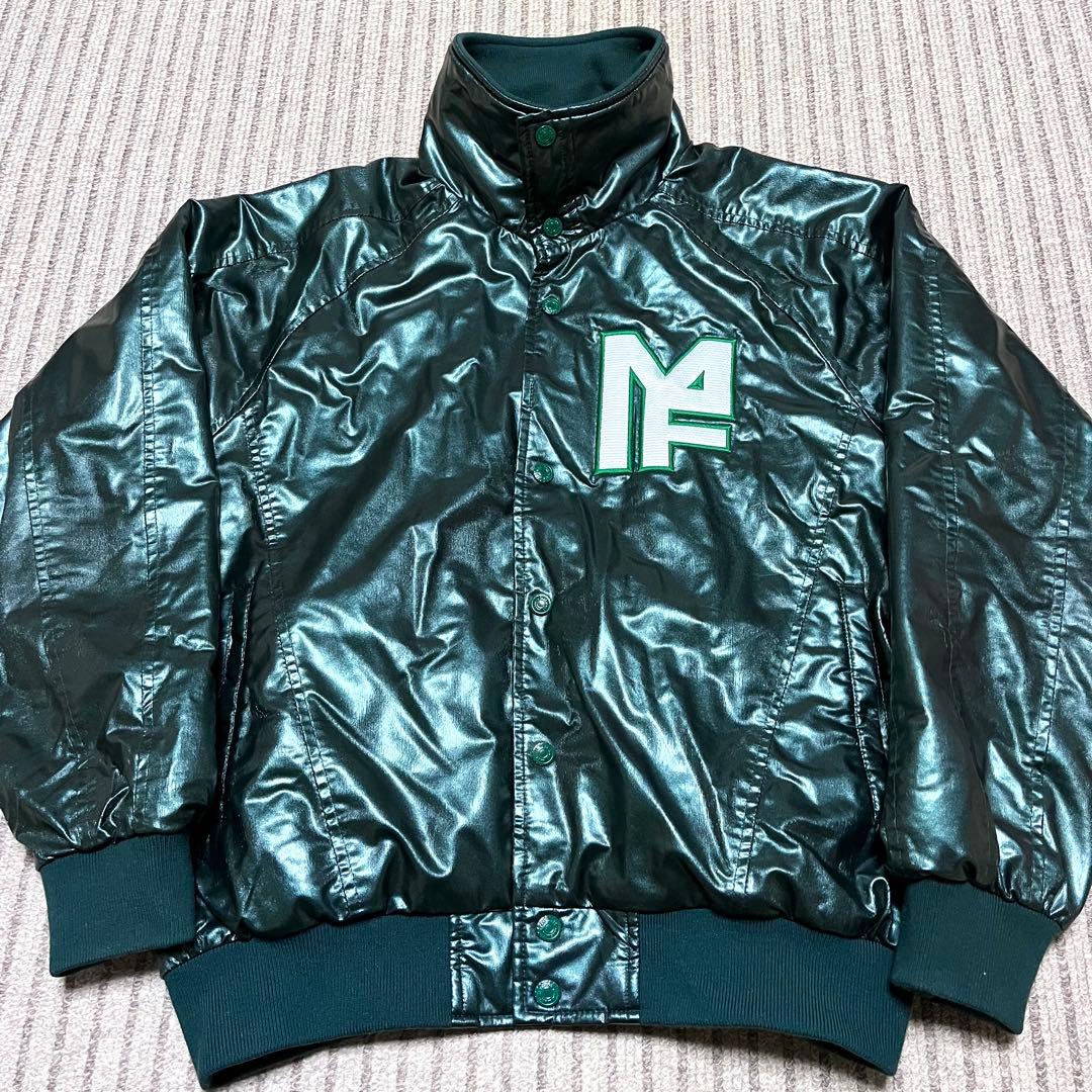 ZETT【廃版】 高校野球部 グランドコート グラコン ジャンパー 深緑 光沢