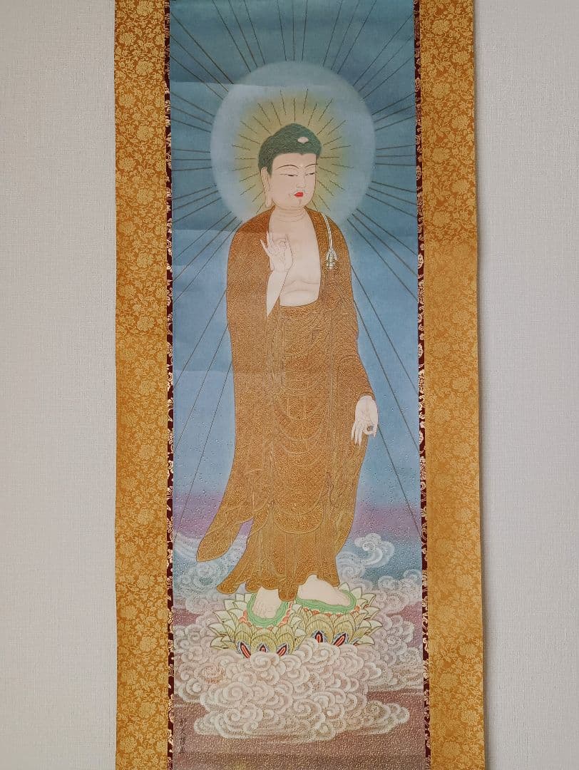 レア 彰久 軸 開運 厄除 絵 阿弥陀如来 蓮 極楽浄土 仏