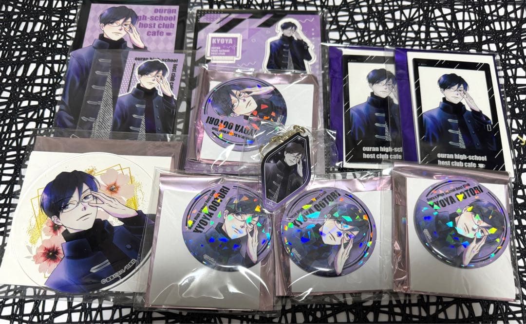 桜蘭高校ホスト部 カフェ 缶バッジ アクリルカード 来場特典 鳳 鏡夜 アクスタ