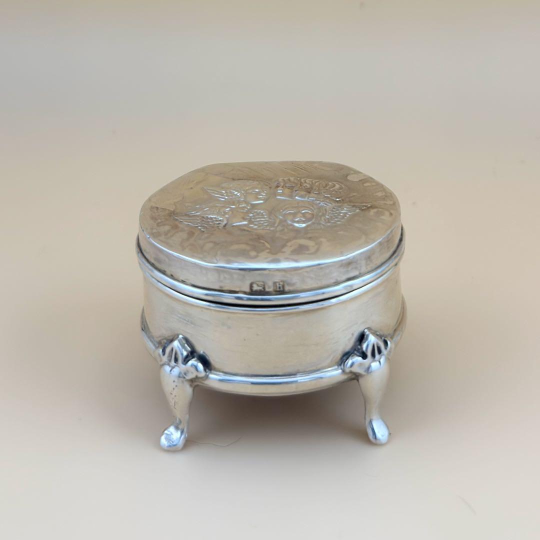 英国スターリングシルバーリングケース 1907年製造