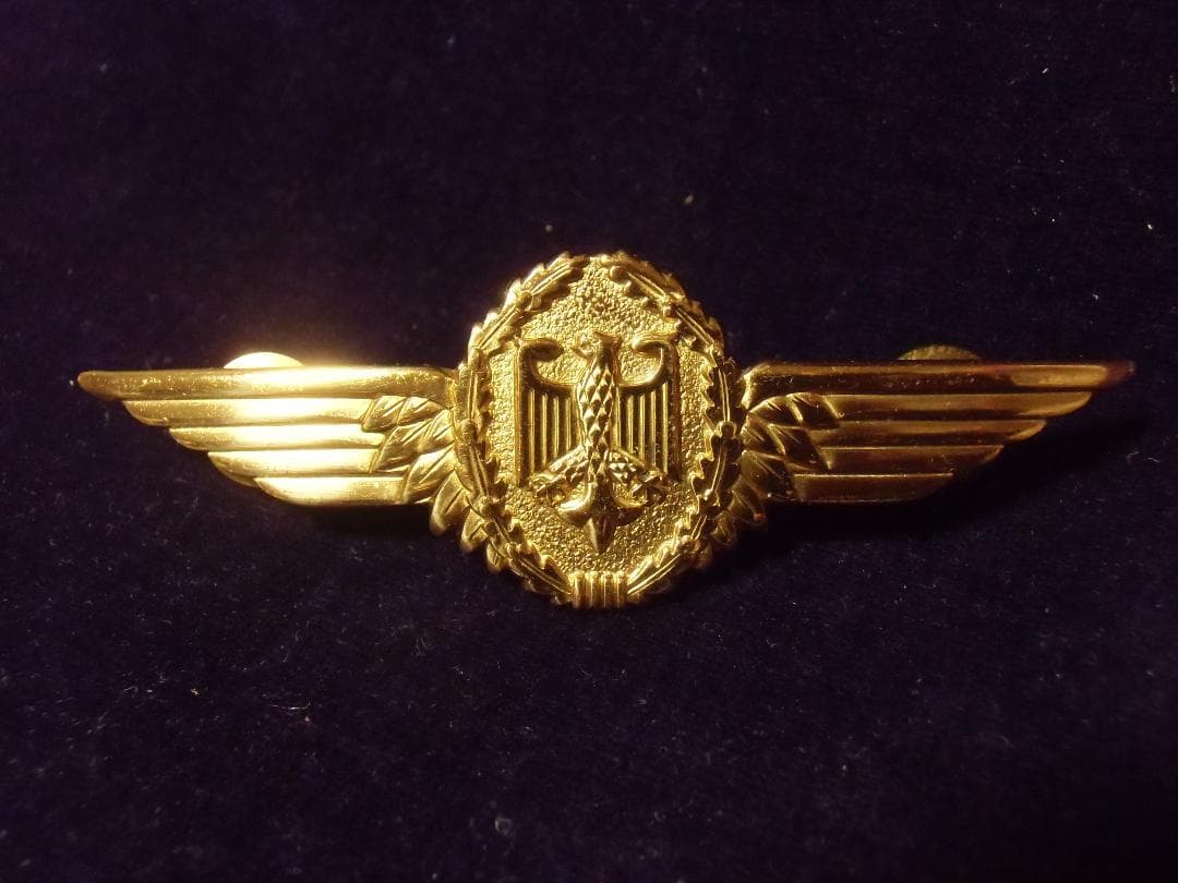 ＢＷドイツ軍/連邦軍＊パイロット章/１級/ＧＯＬＤ章（実物）