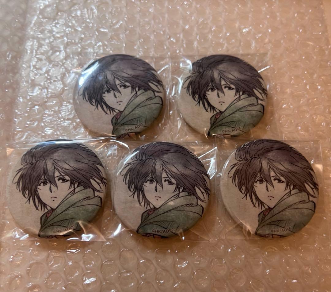 進撃の巨人 ミカサ きゃにめ 缶バッジ cd柄 ジャケット 5点