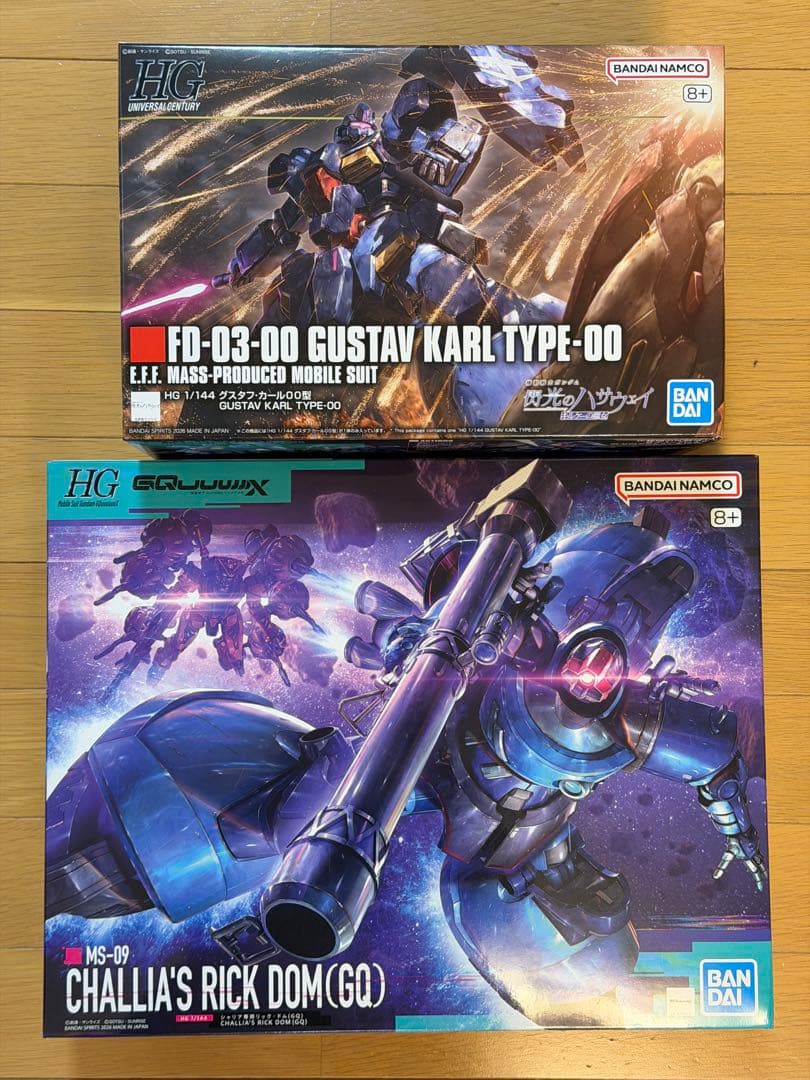 HG 1/144 シャリア専用リック・ドム、グスタフ・カール00型 ２点セット
