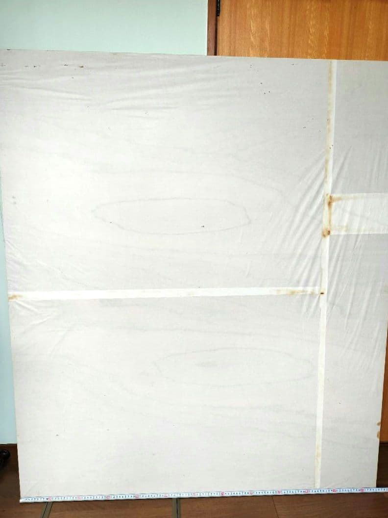 木製パネル　紙・キャンバス・布張りに　作品掲示