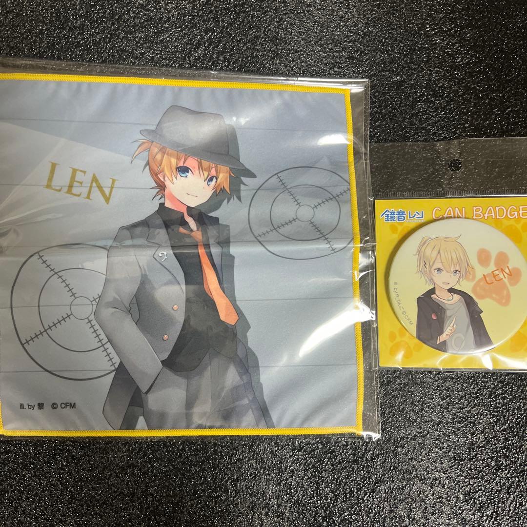 鏡音レン 缶バッジ タオル 黎 R_りんご