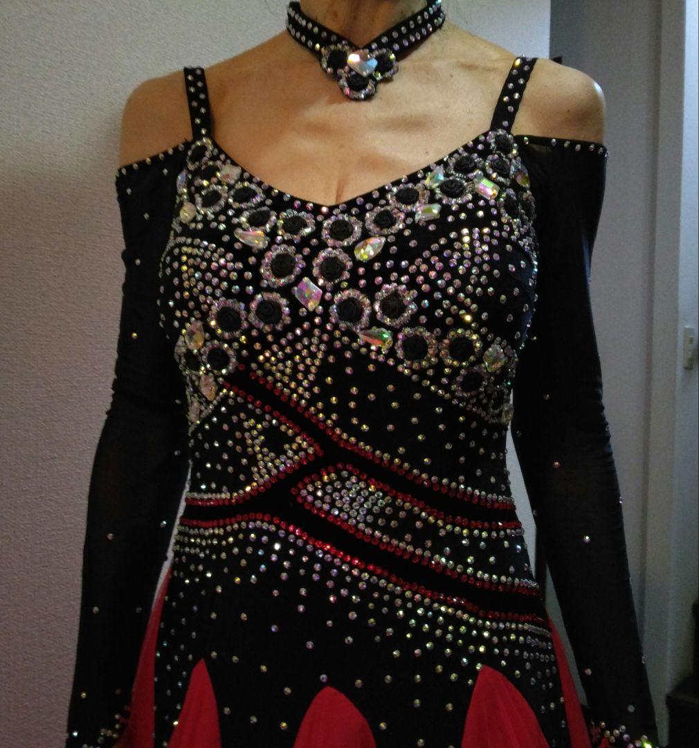 美品　 社交ダンス用オフショルダードレス