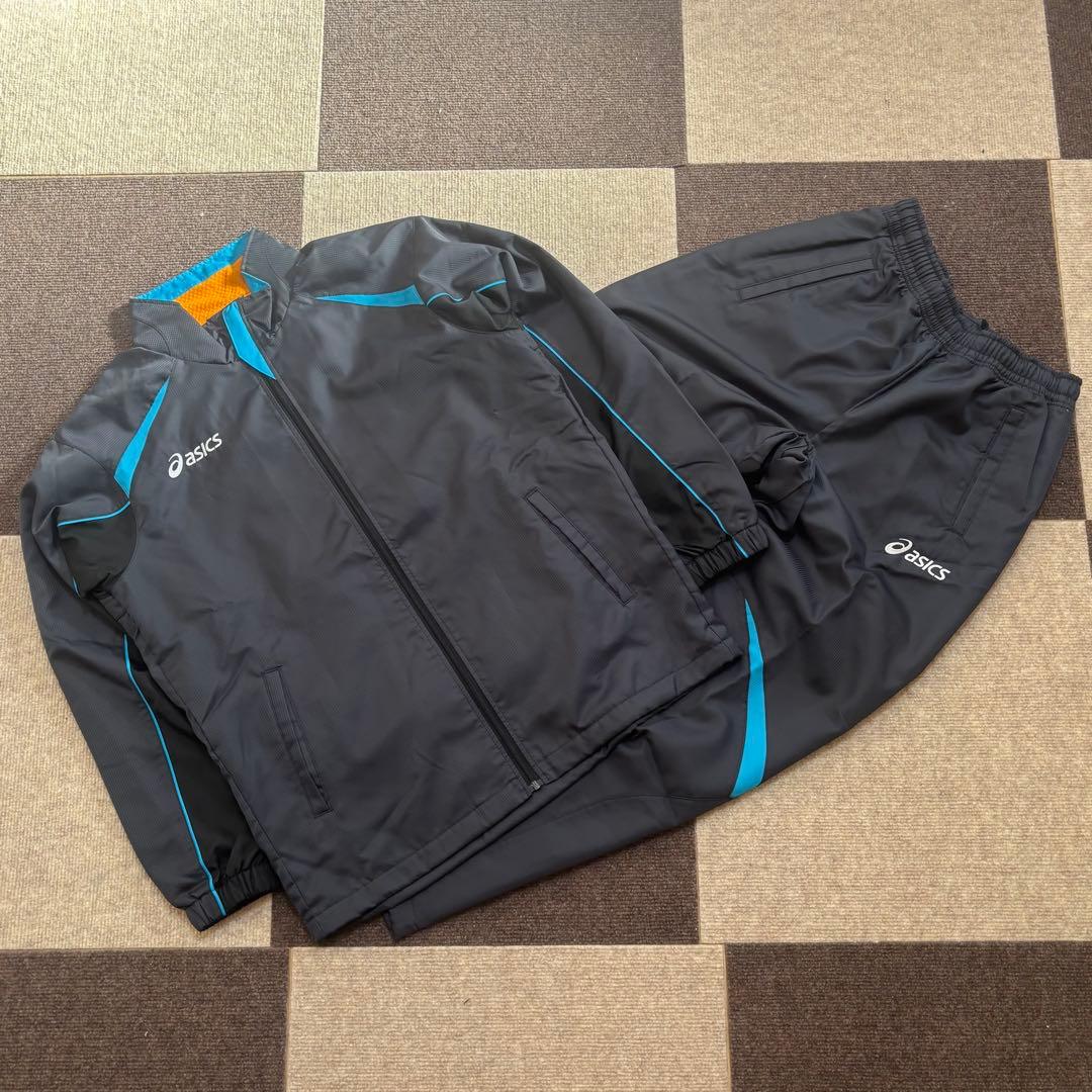 【✨美品】 ASICS ウインドブレーカー　ウォームアップセットアップ