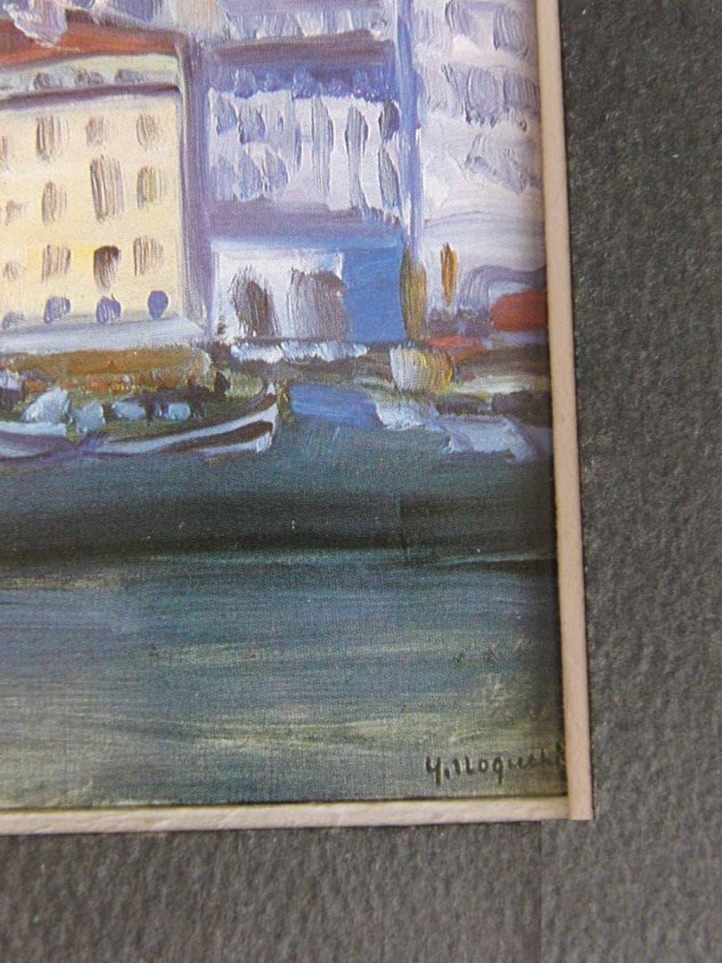 野口弥太郎、「風景」、希少な画集の額装画、オーダーマット付・日本製新品額入り