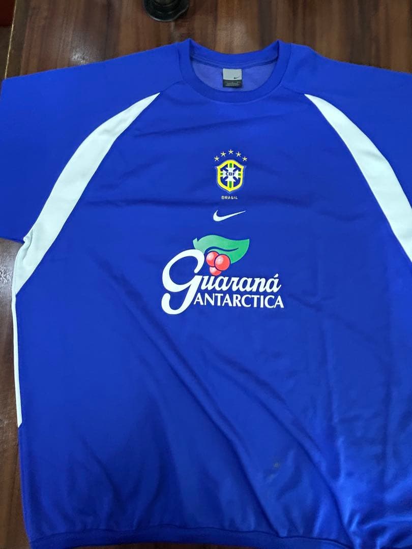 超貴重‼️ブラジル代表•選手実使用品•トレーニングウエア・ブルー