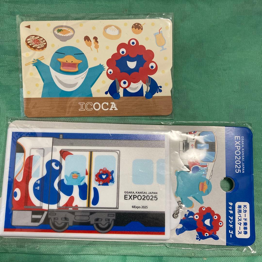 大阪万博2025 ミャクミャク記念ICOCA ICカード、パスケースセット