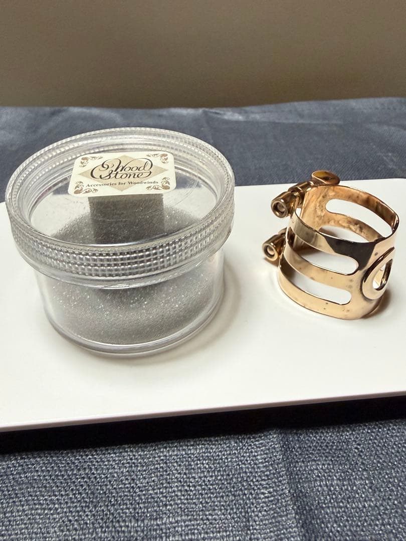 Wood Stone クラリネットリガチャー ピンクゴールド