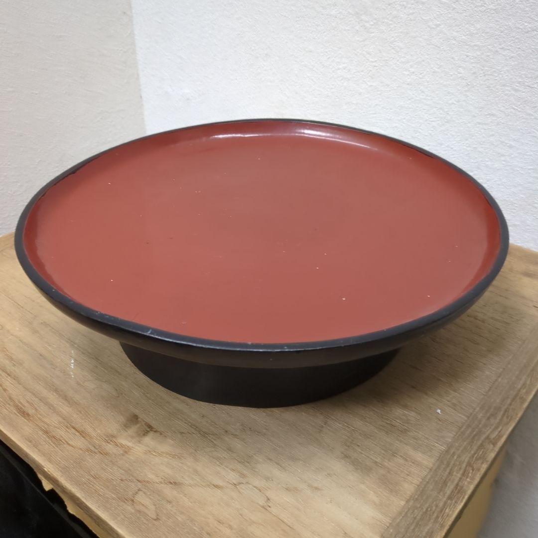 骨董　くりぬき盆　たかつき　台　木製　漆器　民芸　古道具　丸盆