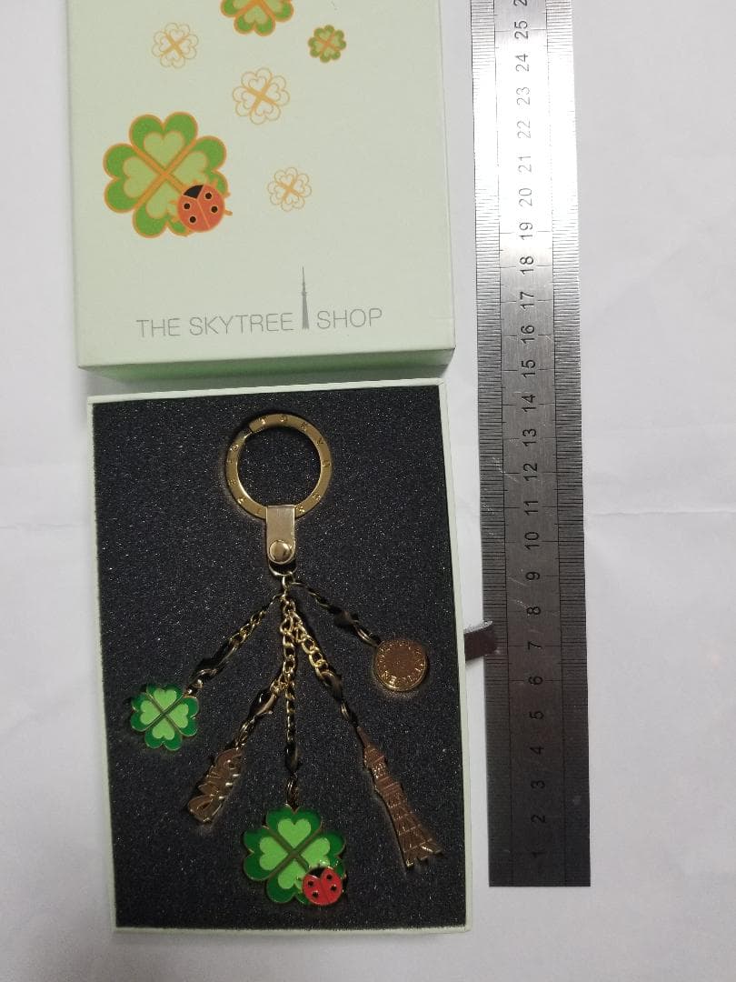 東京スカイツリー限定 キーホルダー 634 四つ葉の クローバー てんとう虫