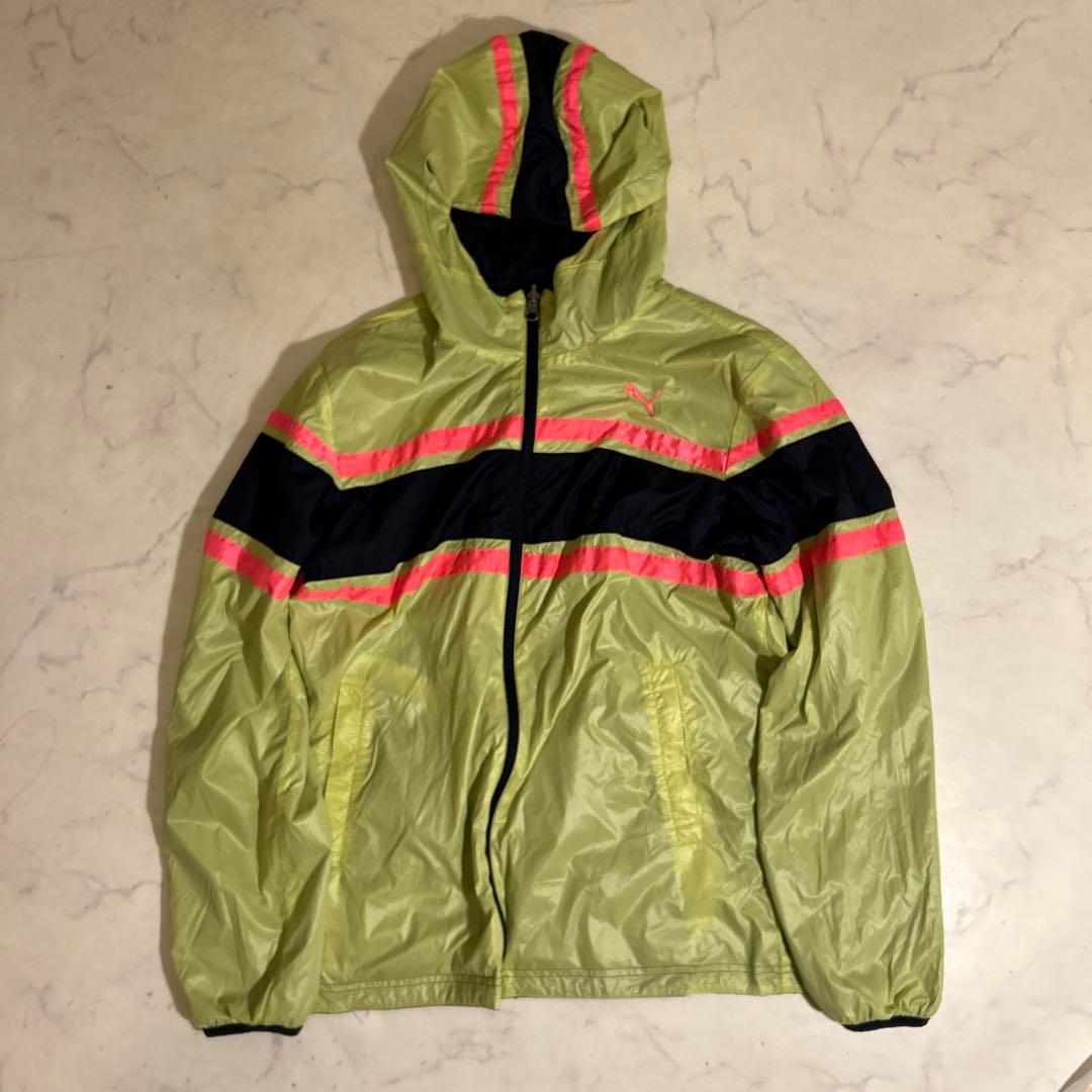 【新品】PUMA リバーシブルマウンテンパーカー M 腕ストライプ／ボーダー