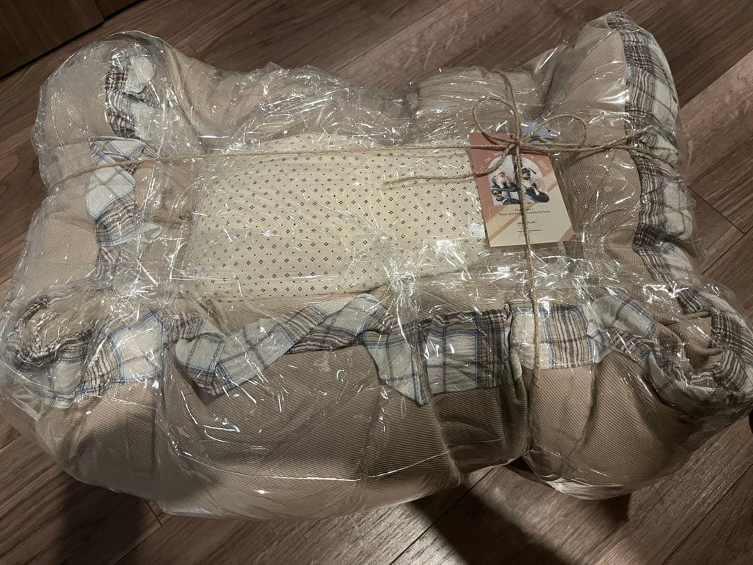 ペットベッド ベッド 犬 猫 クッション 犬用品 寝具 チェック フリル 韓国